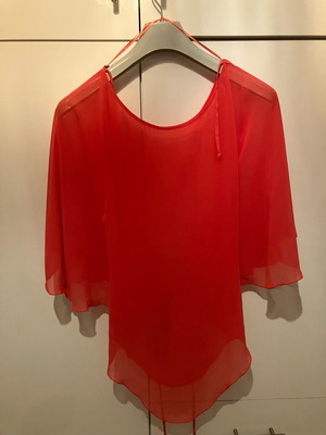 Coral transparent blouse like new, size S