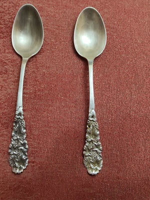 Κουταλάκια ασημένια μεταχειρισμένα, σετ 2 τεμαχίων