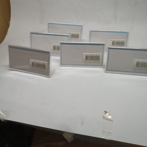Plexiglass Stands set of 6, new, 10x5.5x2.5 cm