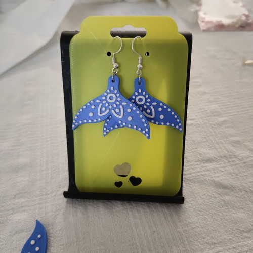 Mermaid tail 3D printing earrings made to order