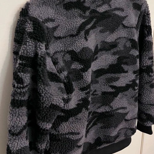 Hashtag Fleece Jacket With Zipper Army Grey 12y used