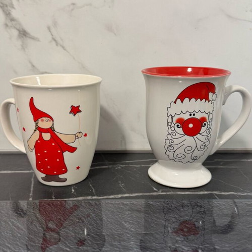 Christmas mugs like new, set of 2, Germany