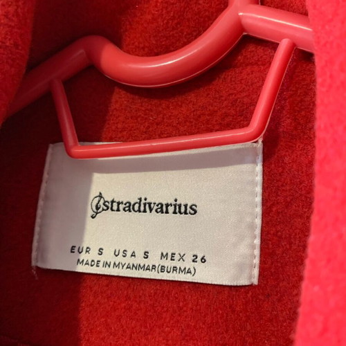 Stradivarius women's red coat jacket new, size S