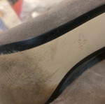 Velour Mango ankle boots used, 4 cm heel, taupe