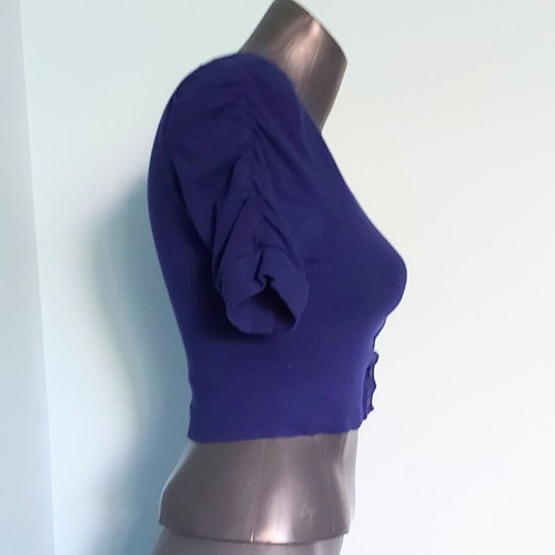 Ambiance apparel women's branded top with puff sleeves like new