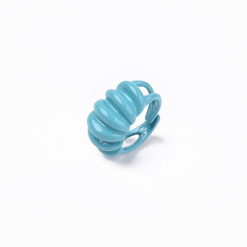 Adjustable metal ring turquoise new