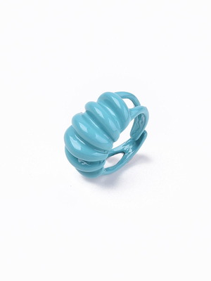 Adjustable metal ring turquoise new