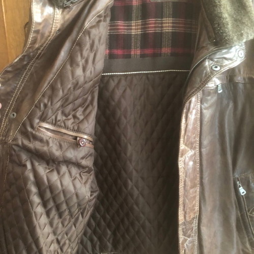 Italian leather jacket used, almost new, brown size XL