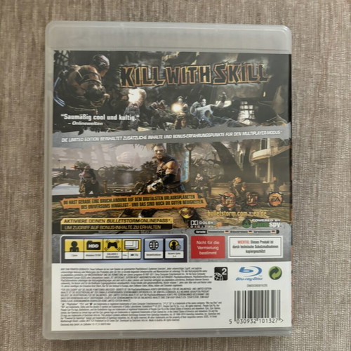 Bulletstorm Limited Edition PlayStation 3 game, complete
