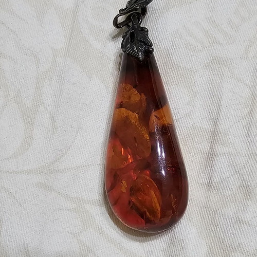 Baltic Amber Pendant new, silver 925