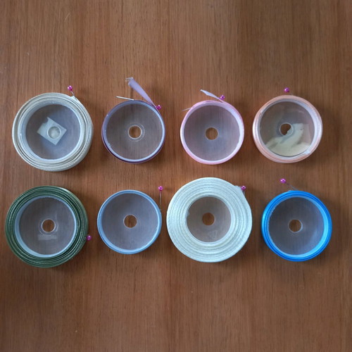 Assorted Shiny Synthetic Ribbons new, various colours and sizes