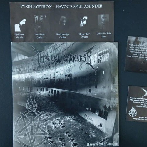 Imperial Darkness / Pyrifleyethon 7' Split Vinyl like new, Greek black metal