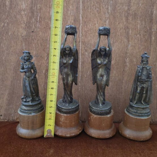 Metal figurines used, vintage set