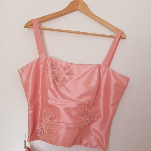 Wedding baptism set XL like new, taffeta corset blouse