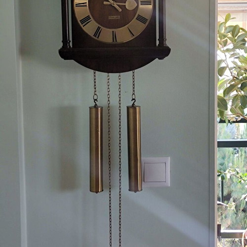 Vintage Junghans Quartz Wooden Wall Clock used