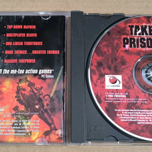 Take No Prisoners PC CD-ROM like new, Big Box