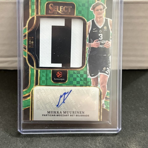 Miikka Muurinen Auto Patch Green /5 Select Euroleague 2025-26 Like New