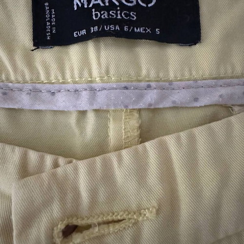 Mango Basics pants size 38 like new, yellow