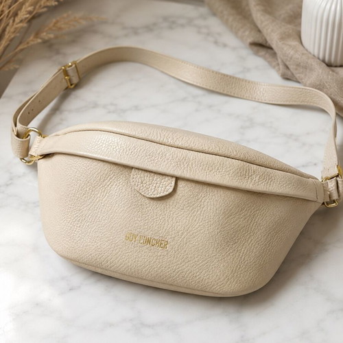 Guy Laroche belt bag new, beige leather