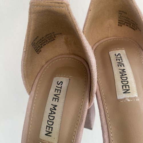 Steve Madden Pink Suede Chunky Heel like new