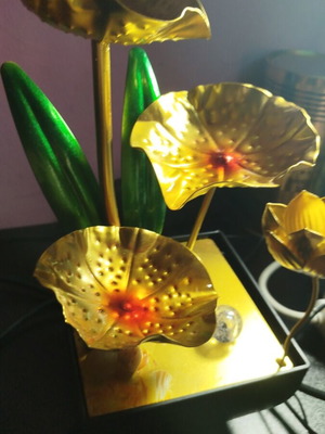 Fountain used, small gold with filter for decoration