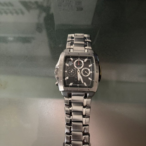 Casio Edifice EF-329D-1AVEF watch like new, stainless steel, black dial