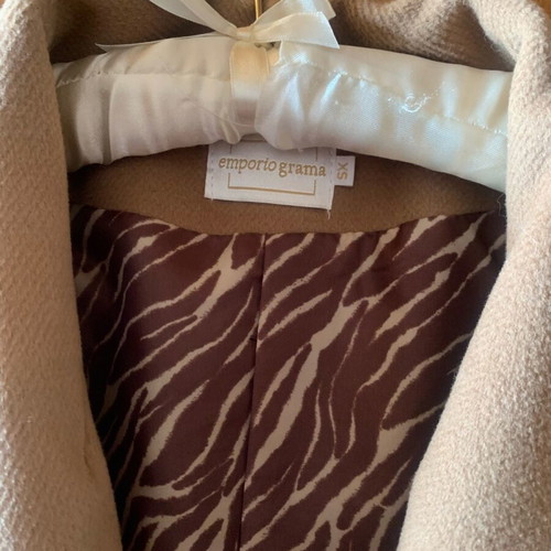 Emporio Grama camel coat new with impressive lining and belt