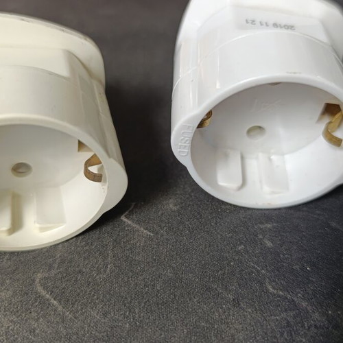 Set of 2 Schuko to UK power adapters like new