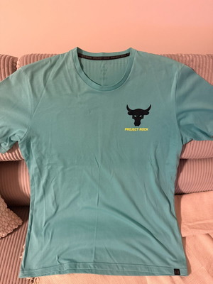 Under Armour Project Rock Iron Paradise T-shirt, turquoise, size L