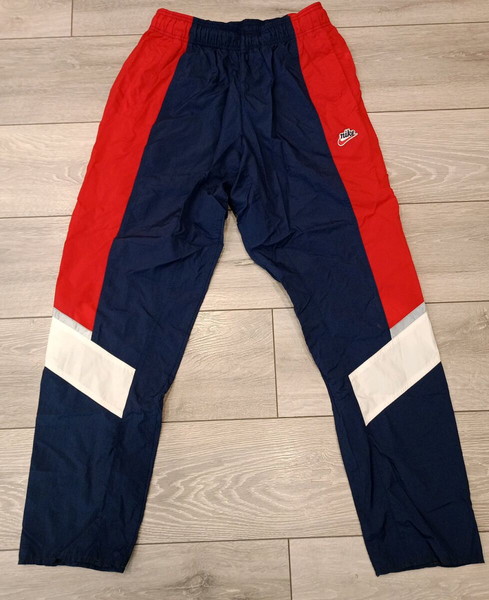 Nike παντελόνι φόρμας σε navy-red με retro design – μεταποιημένο τελείωμα