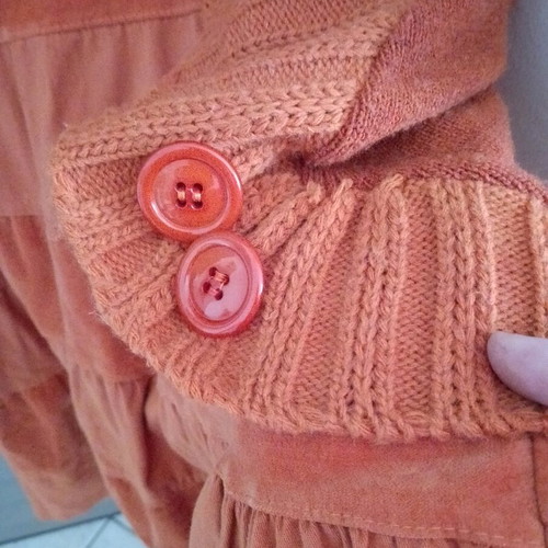 Set Italian skirt and wool bolero jacket like new orange