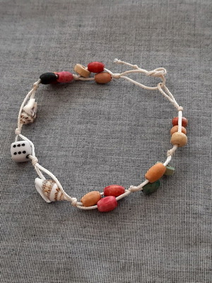 Bracelet with shells and wood handmade, new