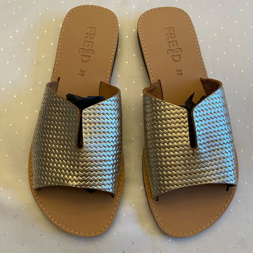 Keep Fred leather sandals new, gold, size 39