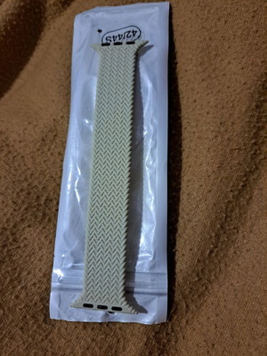 Elastic rubber braided-style beige band Braided Solo Loop for Apple Watch new