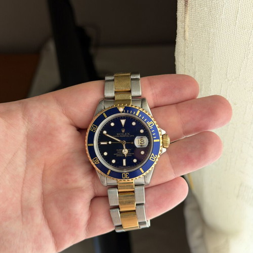 Rolex Submariner 16613 Two Tone Bluessy watch like new