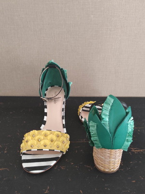 Kate Spade δερμάτινα πέδιλα μεταχειρισμένα, πολύχρωμα, νούμερο 39,5