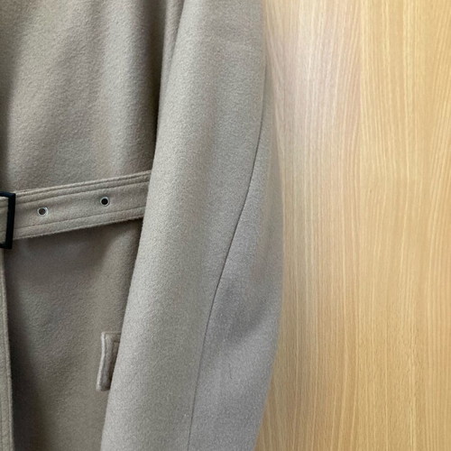 Beige lined coat like new, lightweight and warm