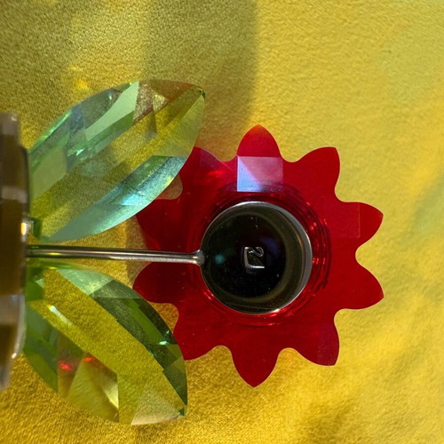 Swarovski Decorative Happy Flower - Sunflower Red like new