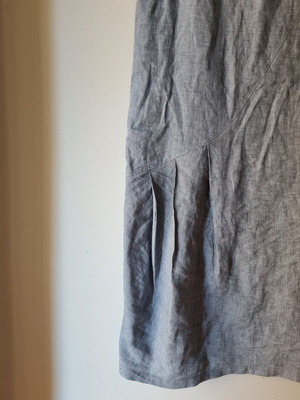 Barco linen dress size S-M like new, gray and blue