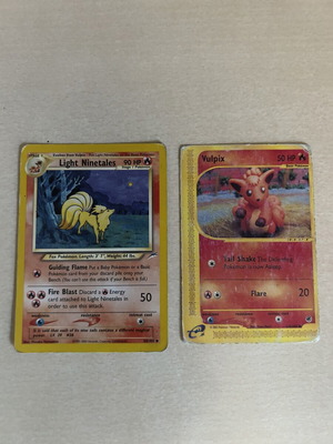 Pokemon cards used, rare set of 2