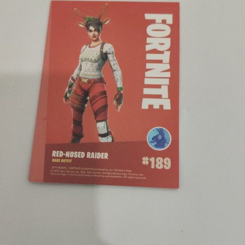 Fortnite Red-Nosed Raider card, excellent condition