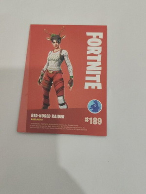 Fortnite Red-Nosed Raider card, excellent condition