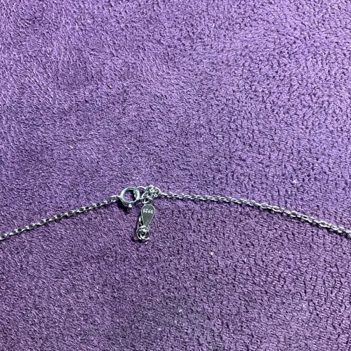 Silver necklace with natural rubies and certificate of authenticity