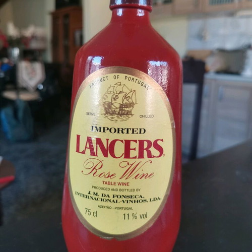 Bottle of Wine Lancers Rose Vintage Ceramic Collectible