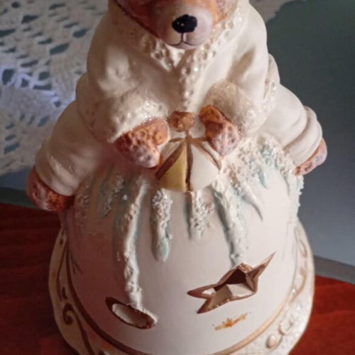 Christmas ceramic candle holder like new, 20cm