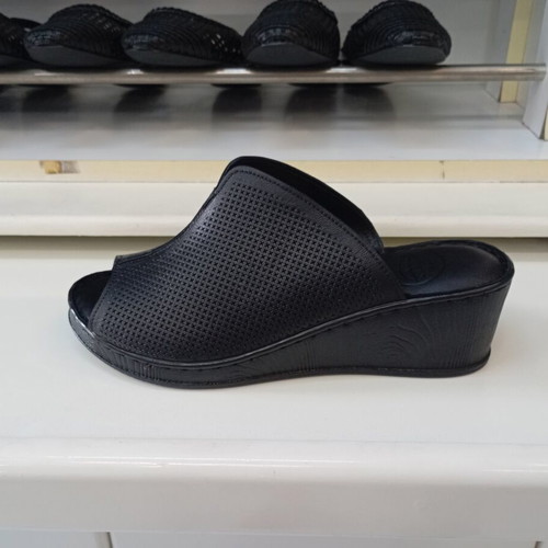 Platform sandals black, genuine leather, soft sole, new