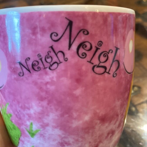 Mug used with horse design