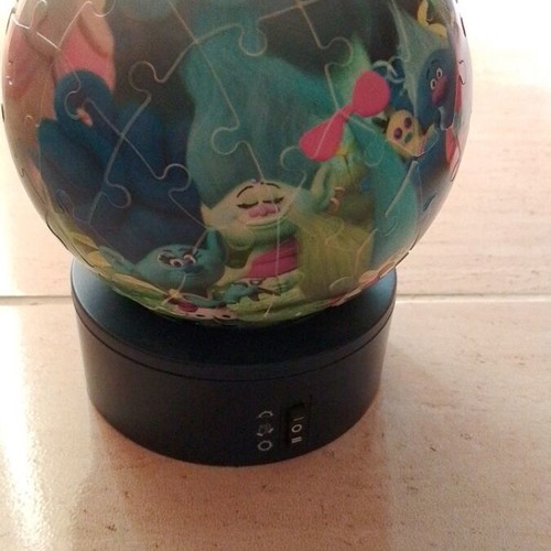 3D Puzzle Trolls Sphere with LED like new