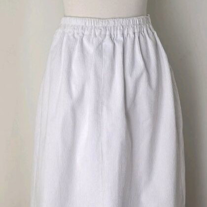 Corduroy skirt white vintage handmade like new