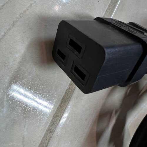 C19-C20 cable used, black 2 meters